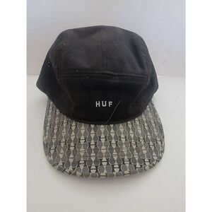 Huf Custom Made Men's Black And Gray Geometric 5 Panel Hat One Size